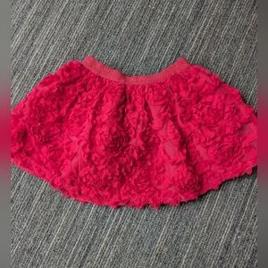 💥5/20$ Place Red Textured Skater Skirt